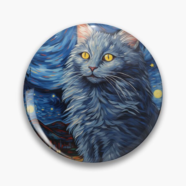 Item preview, Funny Nebelung Cat Starry Night Illustration Mom Dad Kids designed and sold by rafaeltto.