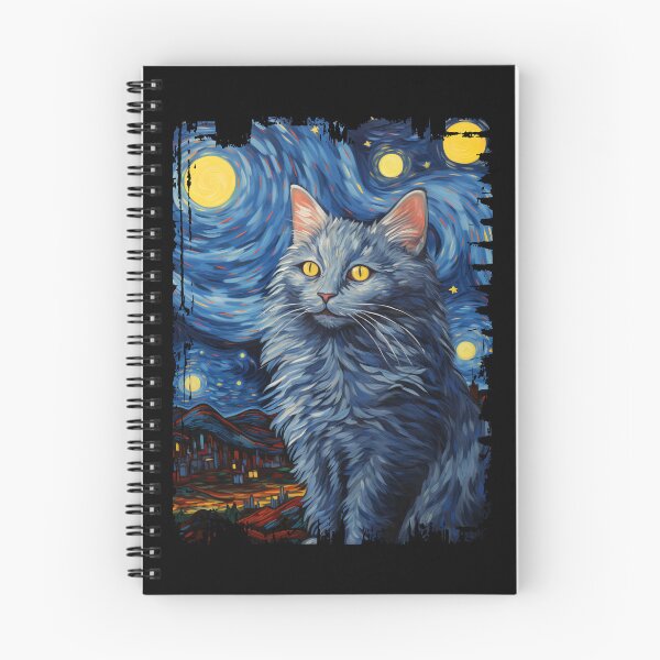 Item preview, Funny Nebelung Cat Starry Night Illustration Mom Dad Kids designed and sold by rafaeltto.