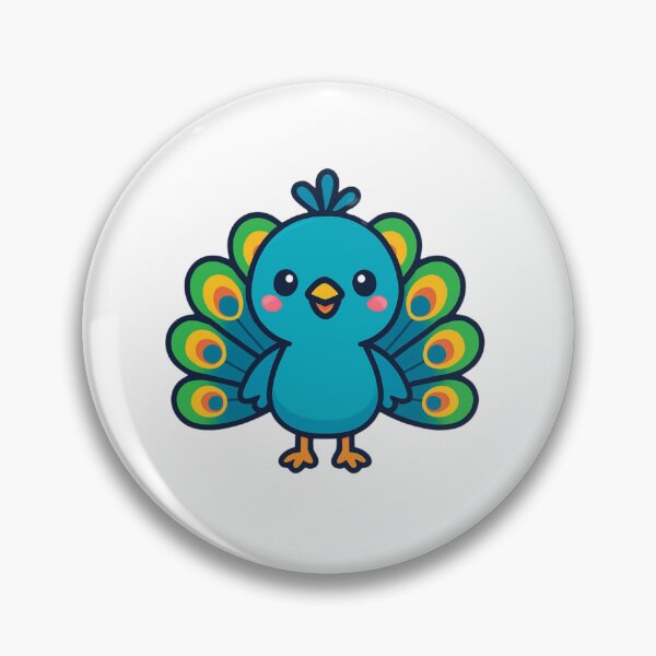 Item preview, Show Your Colors Peacock - Positive Kawaii Sticker designed and sold by foryouandyours.
