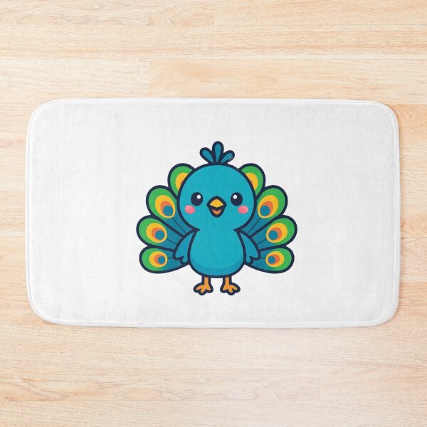 Item preview, Show Your Colors Peacock - Positive Kawaii Sticker designed and sold by foryouandyours.