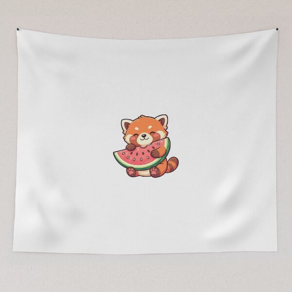 Item preview, Cute Kawaii Watermelon Red Panda Sticker designed and sold by YALLABUY.