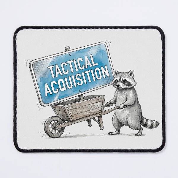 Item preview, Tactical Acquisition: Funny Raccoon Meme Art designed and sold by SoulPT.