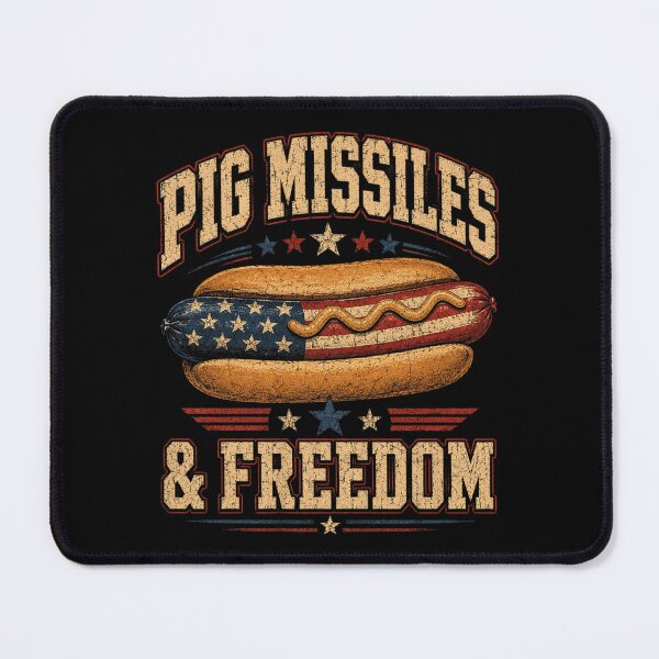 Item preview, Pig Missiles And Freedom Funny 4th Of July Hot Dog USA designed and sold by Ali-printshop.