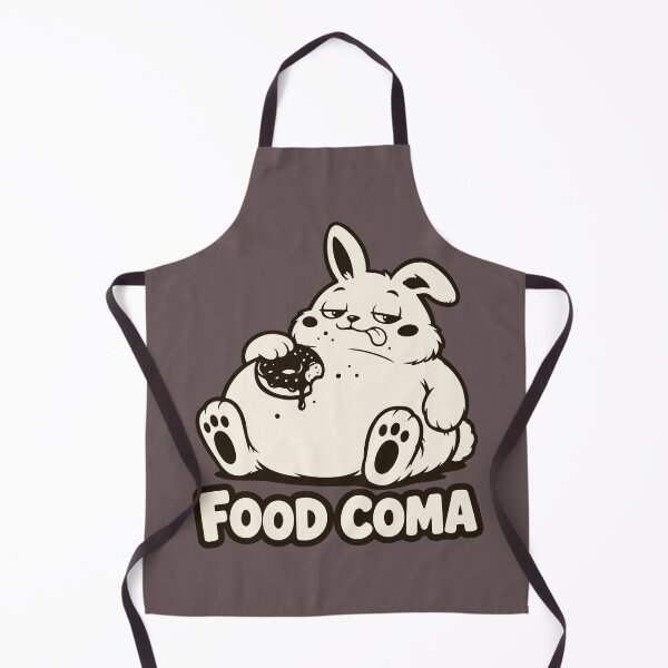 Item preview, Funny Food Coma — Lazy Fat Bunny — Cute Donut Meme designed and sold by MalisoStickers.