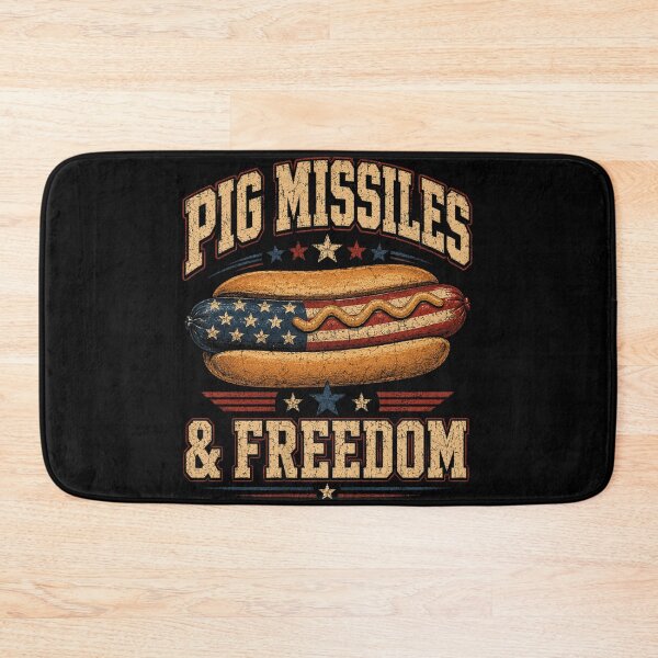 Item preview, Pig Missiles And Freedom Funny 4th Of July Hot Dog USA designed and sold by Ali-printshop.