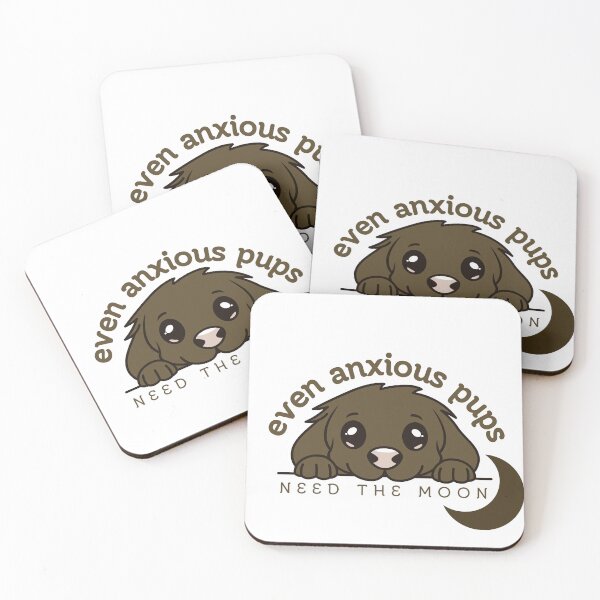 Item preview, Even Anxious Pups Need The Moon designed and sold by Pine & Pixels.