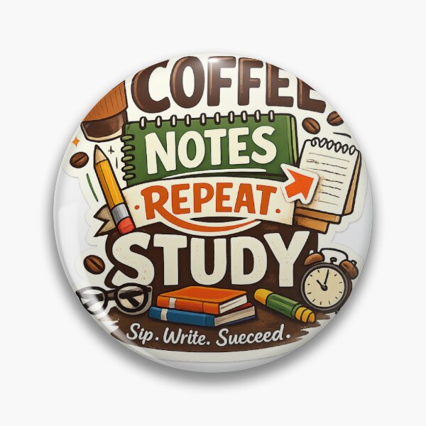 Item preview, Coffee Notes Repeat Study Sticker designed and sold by NovaSticker Studio.