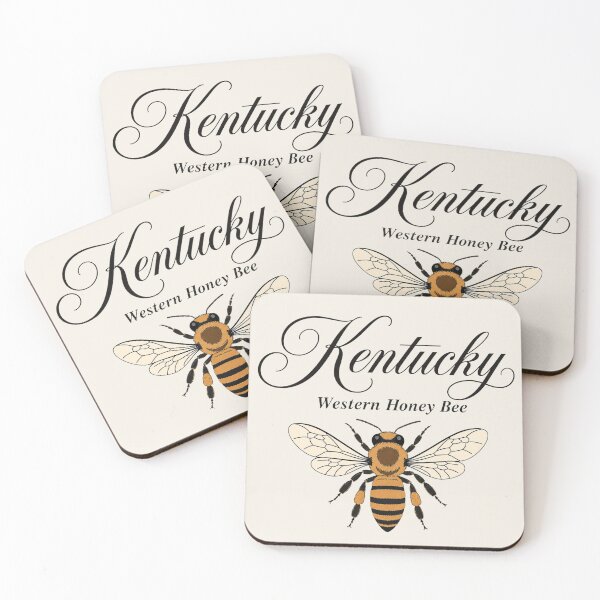 Item preview, Kentucky Western Honey Bee Retro State Insect Art designed and sold by The-Drip-Studio.