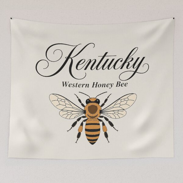 Item preview, Kentucky Western Honey Bee Retro State Insect Art designed and sold by The-Drip-Studio.