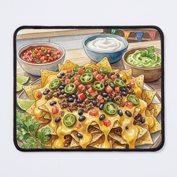 Item preview, Super Bowl Game Day Loaded Nachos Watercolor designed and sold by Itjung-Room.