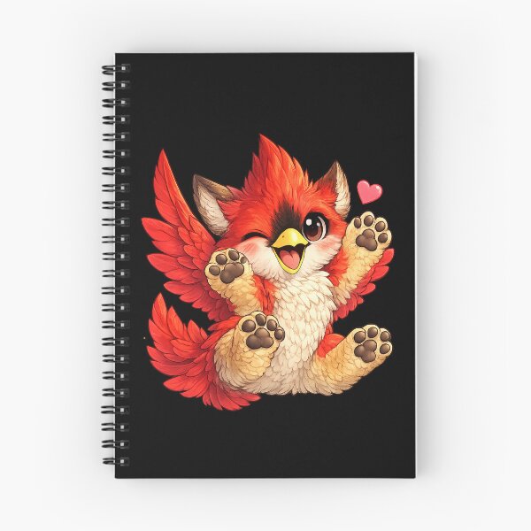 Item preview, Cute Red northern cardinal Griffin Cub designed and sold by Hatchling Hollow.
