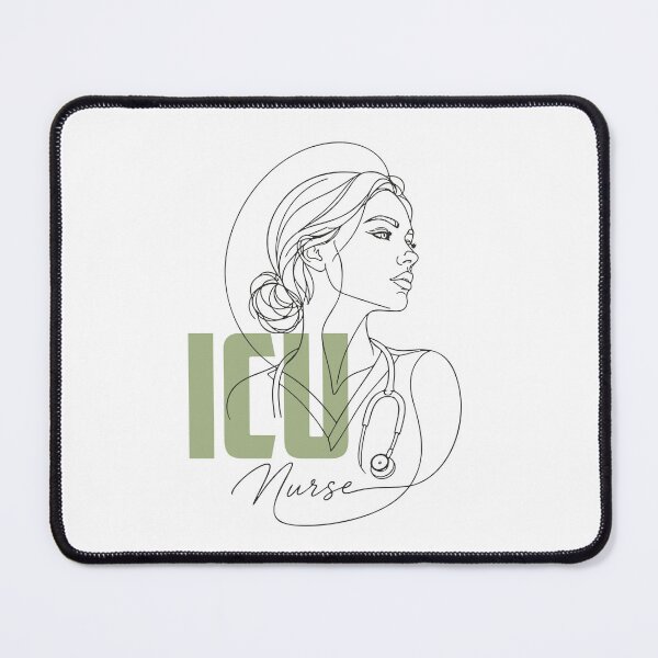 Item preview, ICU Nurse Line Art — Critical Care Nurse Gift | ICU RN Aesthetic Portrait Shirt designed and sold by KiwyStudio.