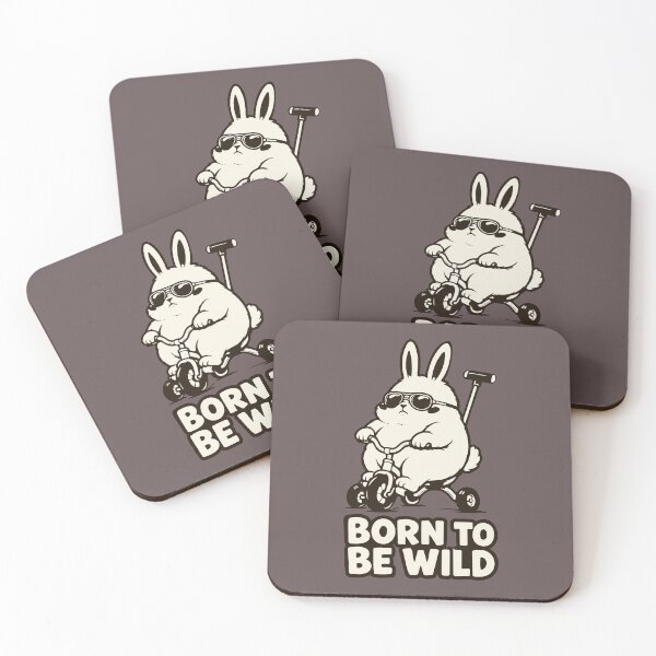 Item preview, Born to be Wild — Funny Fat Rabbit on Tricycle — Cute Biker Meme designed and sold by MalisoStickers.