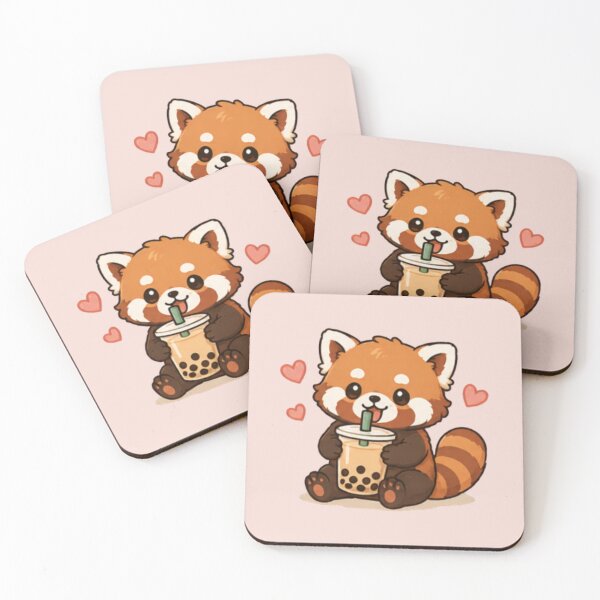 Item preview, Boba Break Red Panda designed and sold by MellowMunchkins.