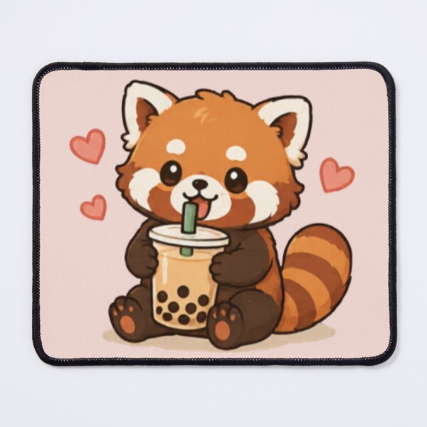 Item preview, Boba Break Red Panda designed and sold by MellowMunchkins.