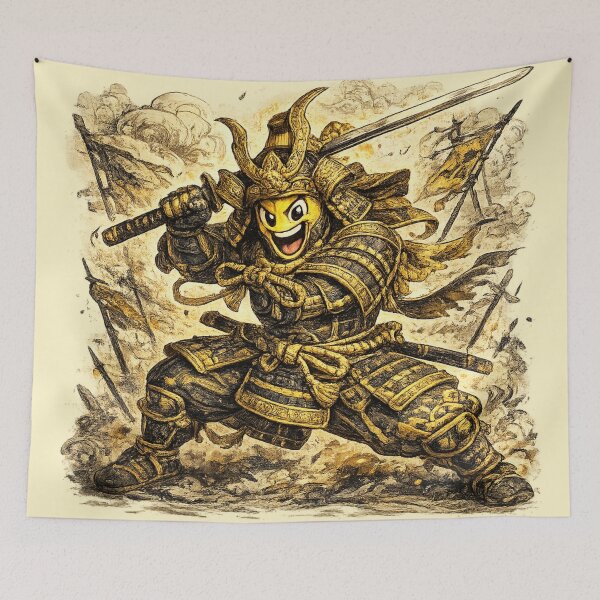 Item preview, Samurai Banana Warrior Funny Japanese Armor Fruit Character Design designed and sold by irfanshikh.