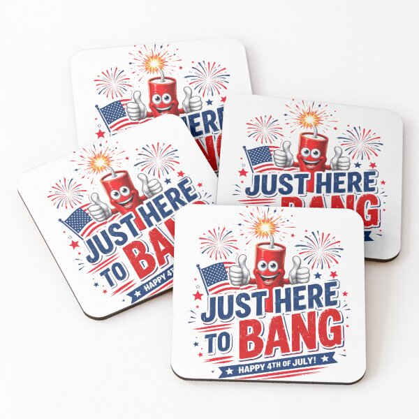 Item preview, Just Here To Bang 4th Of July Patriotic American Independence Day Celebration designed and sold by RetroMini2026.