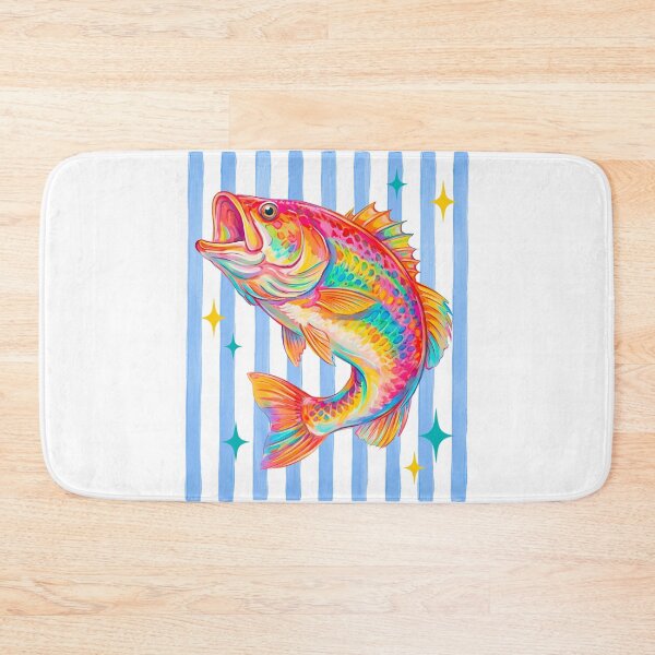 Item preview, Retro Bass Fish Pastel Fishing summer boho  gift designed and sold by Amzkao.