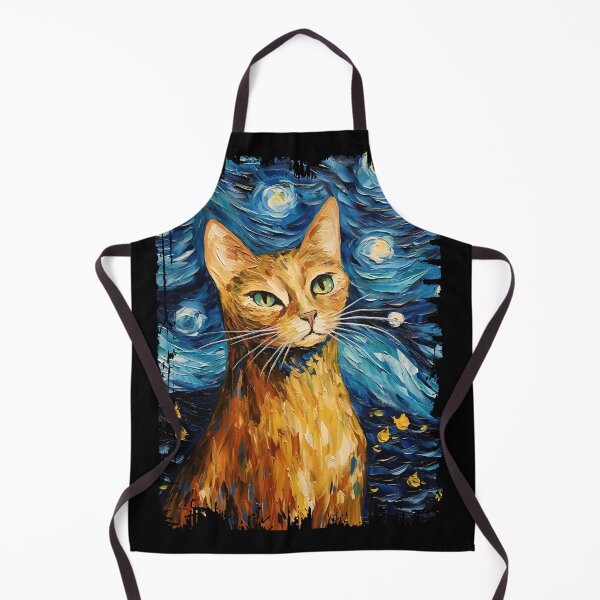 Item preview, Funny Abyssinian Cat Starry Night Illustration Mom Dad Kids designed and sold by rafaeltto.