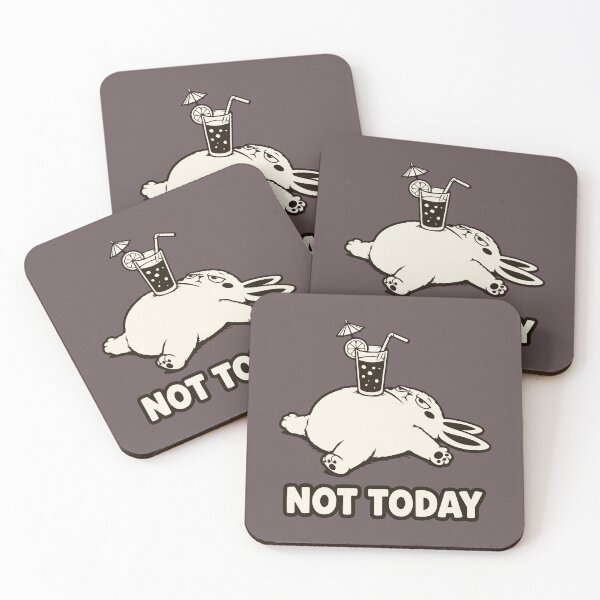 Item preview, Not Today Meme — Funny Fat Rabbit — Cute Procrastination designed and sold by MalisoStickers.