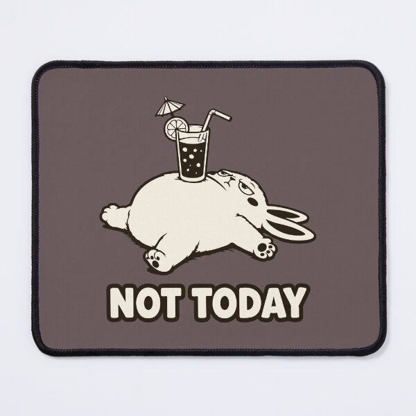 Item preview, Not Today Meme — Funny Fat Rabbit — Cute Procrastination designed and sold by MalisoStickers.