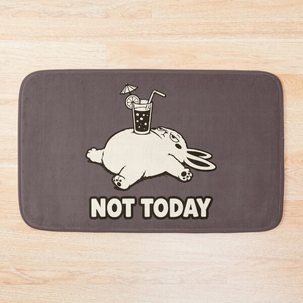 Item preview, Not Today Meme — Funny Fat Rabbit — Cute Procrastination designed and sold by MalisoStickers.