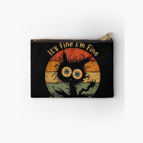 Item preview, It's Fine I'm Fine Everything Is Fine Sarcastic Cat Anxiety Stress Humor Relatable designed and sold by HumansStuck12.