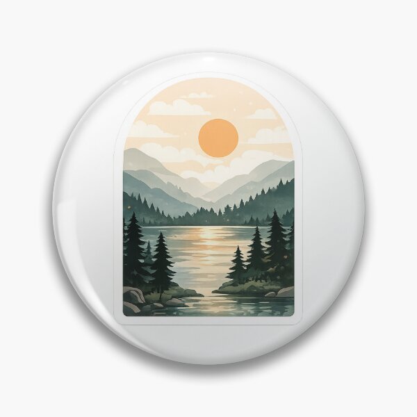 Item preview, Serene Mountain Sunset Lake View Aesthetic designed and sold by muhammadkhafidh.