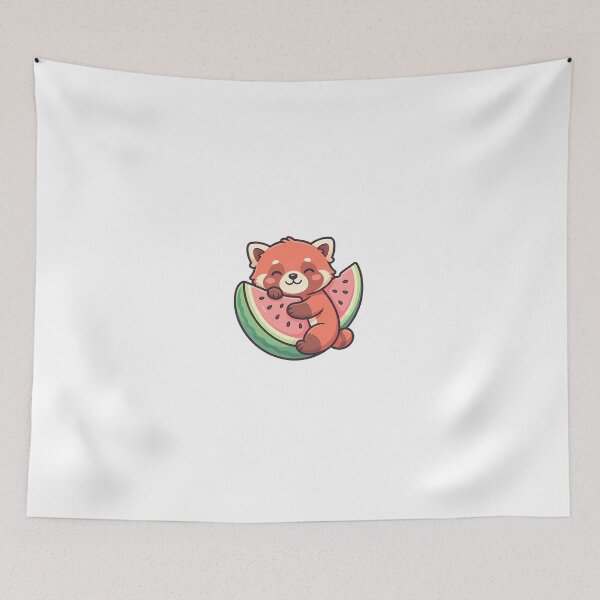 Item preview, Cute Kawaii Watermelon Red Panda Sticker designed and sold by YALLABUY.