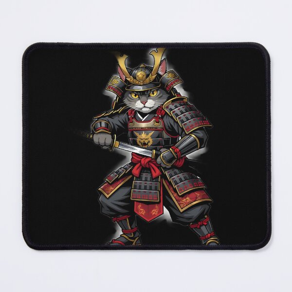 Item preview, Epic Samurai Cat Japanese Warrior Armor Sticker Design designed and sold by UniqYou.