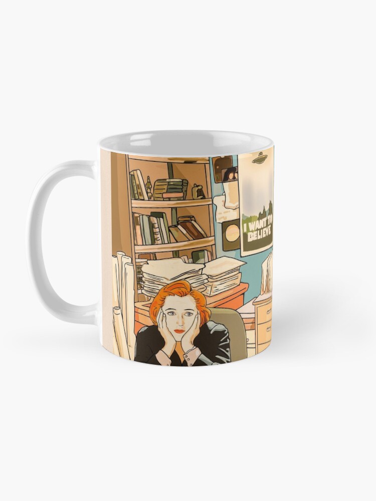 Alternate view of The skeptical Dana Scully in the Mulder s office The X Files Coffee Mug