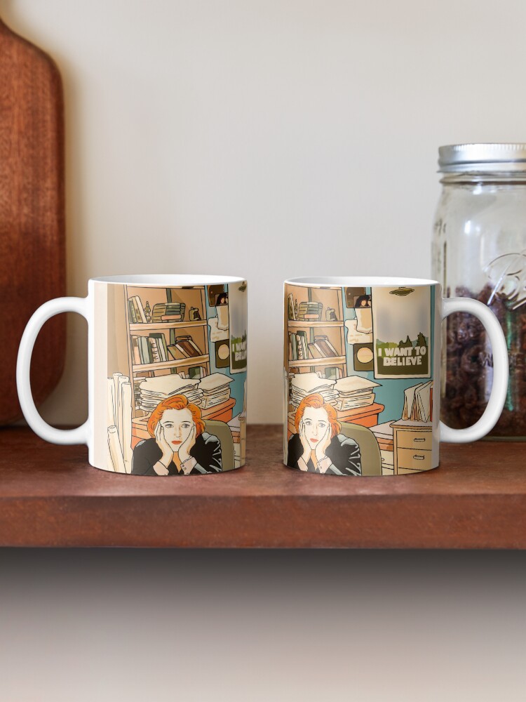 Alternate view of The skeptical Dana Scully in the Mulder s office The X Files Coffee Mug