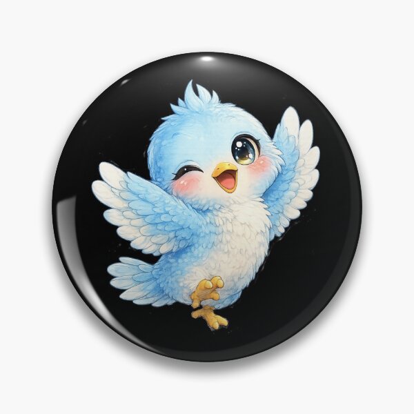 Item preview, Cute Blue Baby Bird Illustration designed and sold by Hatchling Hollow.