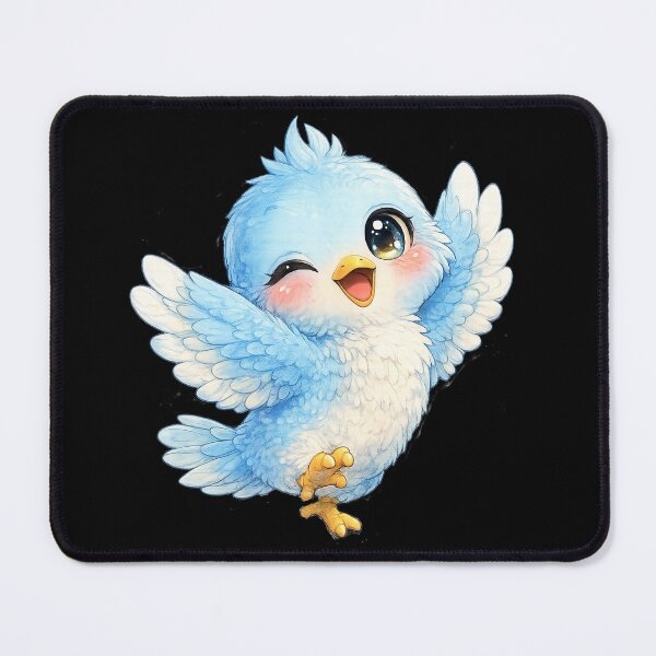 Item preview, Cute Blue Baby Bird Illustration designed and sold by Hatchling Hollow.