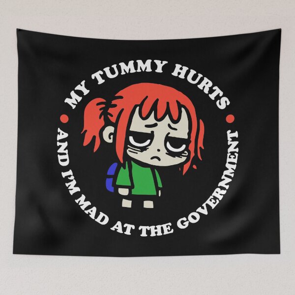 Item preview, My Tummy Hurts and I'm Mad at the Government designed and sold by pink-beagle.