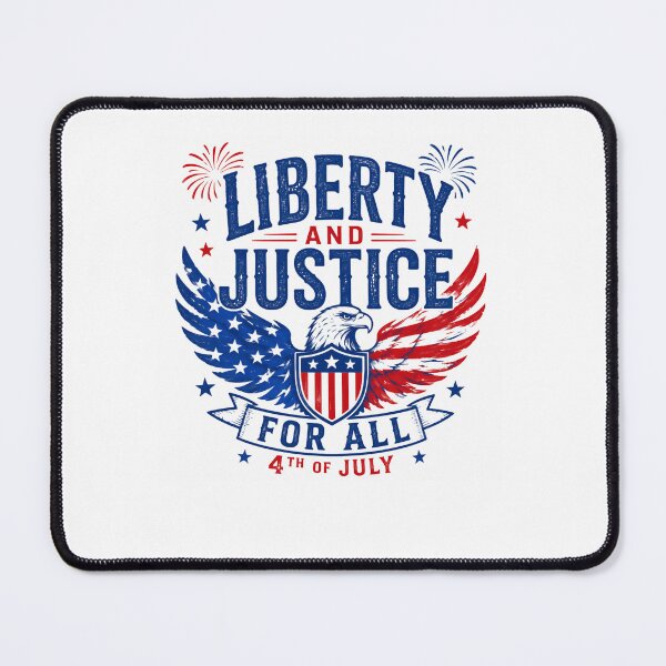 Item preview, Liberty And Justice For All 4th Of July American Patriotism Independence Day Celebration designed and sold by RetroMini2026.