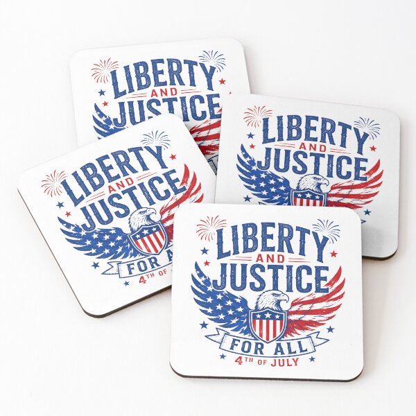 Item preview, Liberty And Justice For All 4th Of July American Patriotism Independence Day Celebration designed and sold by RetroMini2026.