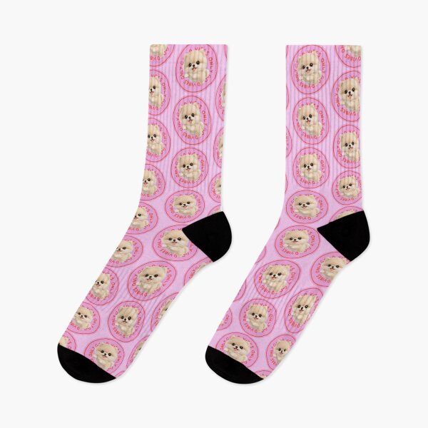 Item preview, Cute Pomeranian Dog Good Vibes Only Pink Art designed and sold by Soluna Studio.