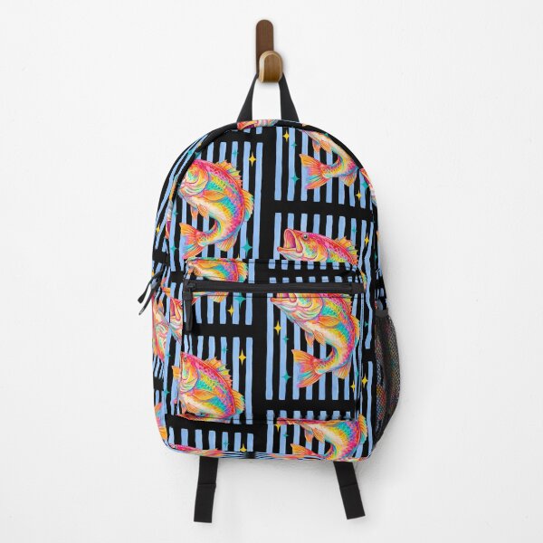 Item preview, Retro Bass Fish Pastel Fishing summer boho gift designed and sold by Amzkao.