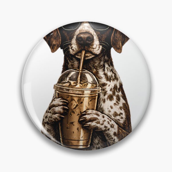 Item preview, German Shorthaired Pointer Drinking Iced Coffee Shirt, Funny GSP Meme Tee, Dog Lover Gift  designed and sold by greatmar1.