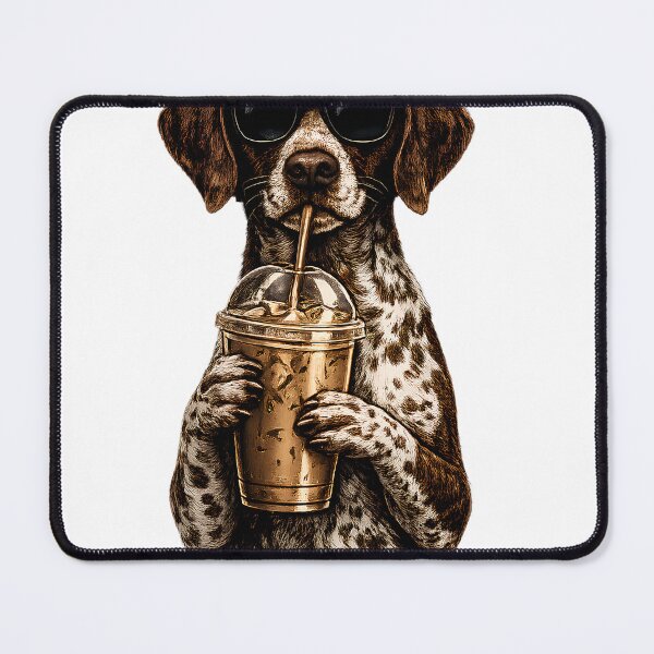 Item preview, German Shorthaired Pointer Drinking Iced Coffee Shirt, Funny GSP Meme Tee, Dog Lover Gift  designed and sold by greatmar1.