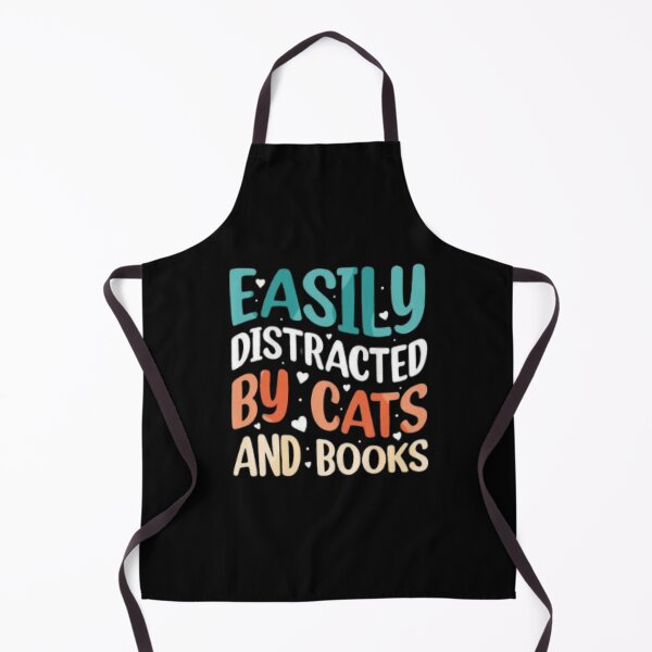 Item preview, Easily Distracted by Cats and Books T-Shirt – Funny Bookworm Tee designed and sold by LunaCat Studio.