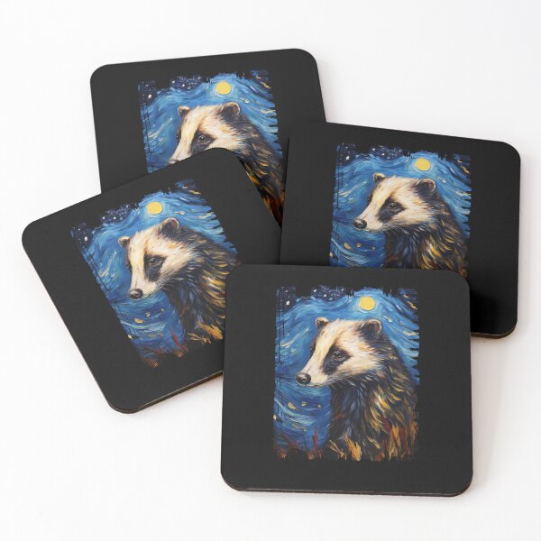 Item preview, Funny Badger Starry Night Illustration Mom Dad Kids designed and sold by rafaeltto.