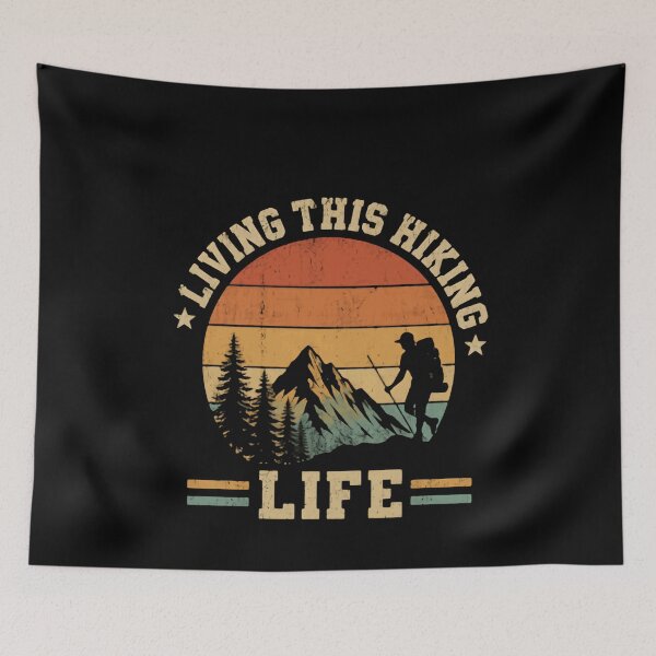 Item preview, Living This Hiking Life Mountain Outdoors Hiker Adventurer designed and sold by HumansStuck12.