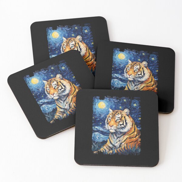 Item preview, Funny Tiger Starry Night Illustration Mom Dad Kids designed and sold by rafaeltto.