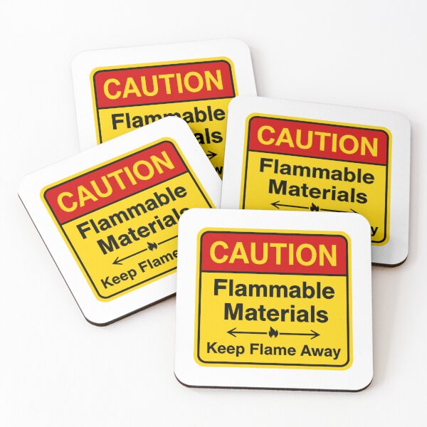 Item preview, Caution Flammable Materials Keep Flame Away Safety Warning Hazardous Workplace designed and sold by RetroMini2026.