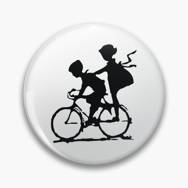 Item preview, Vintage Kids Bicycle Ride Silhouette - Retro Childhood Memories designed and sold by toptomdesign.