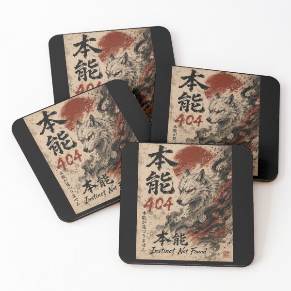 Item preview, Instinct 404 (本能404) - JDM Street Edition Neo-Traditional Wolf designed and sold by Japan-kanji-ya.