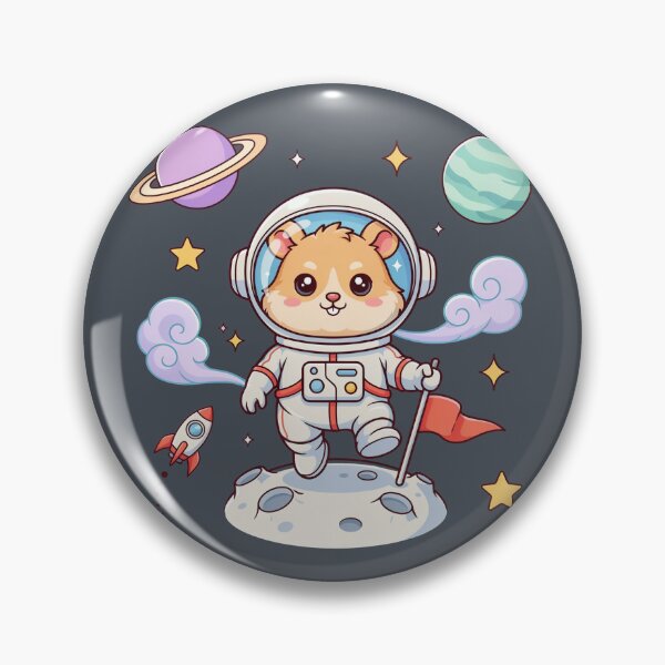 Item preview, Hamster - Cute Hamster Astronaut on the Moon designed and sold by ArcticFoxStudio.