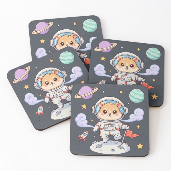 Item preview, Hamster - Cute Hamster Astronaut on the Moon designed and sold by ArcticFoxStudio.